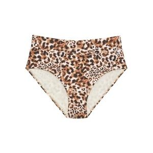 Time and Tru Women's Plus Size animal Leopard Print High Waist Bikini Bottoms